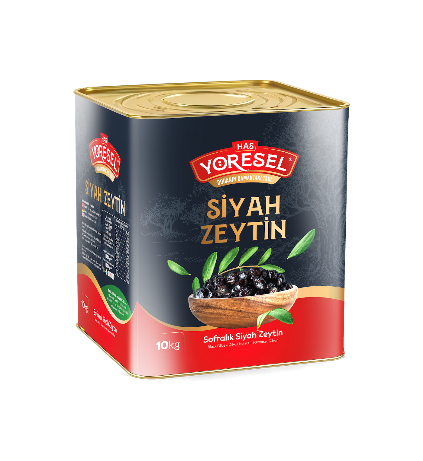 Sofralık Siyah Zeytin 201-230 (XL) Special 10kg  